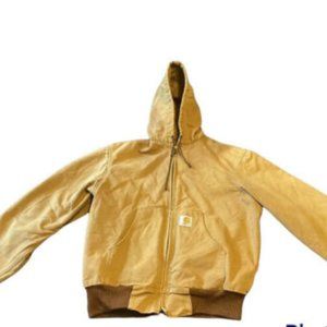 CARHARTT Thermal Lined Hooded Zip Front Duck Jacket - SZ Medium Regular JR106